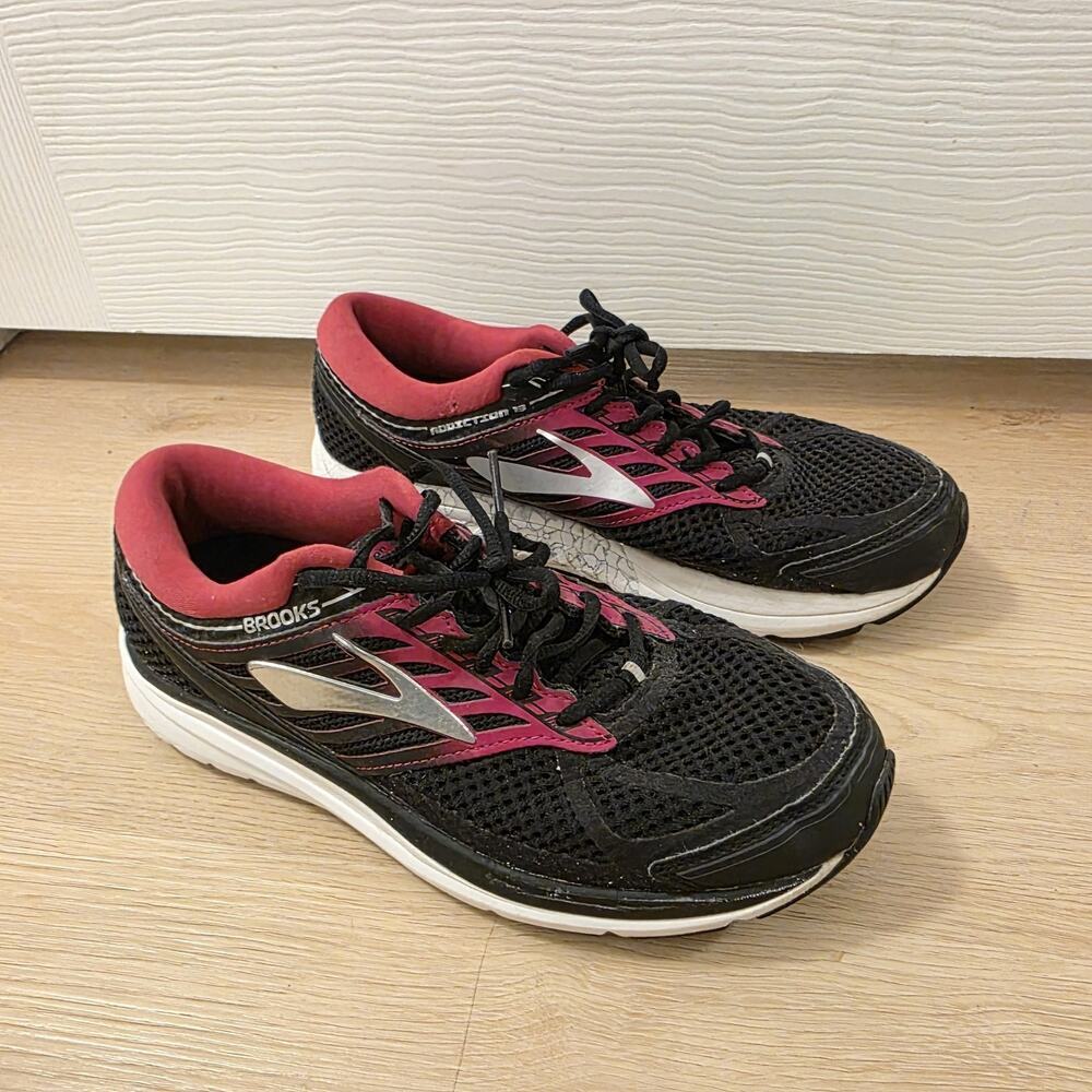 Brooks Black Pink‎ Addiction 13 Running Outdoor Fitness Sneakers Size 9.5